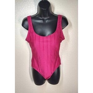 Vintage 90's Catalina Solid Hot Pink Swimsuit Size 1X
